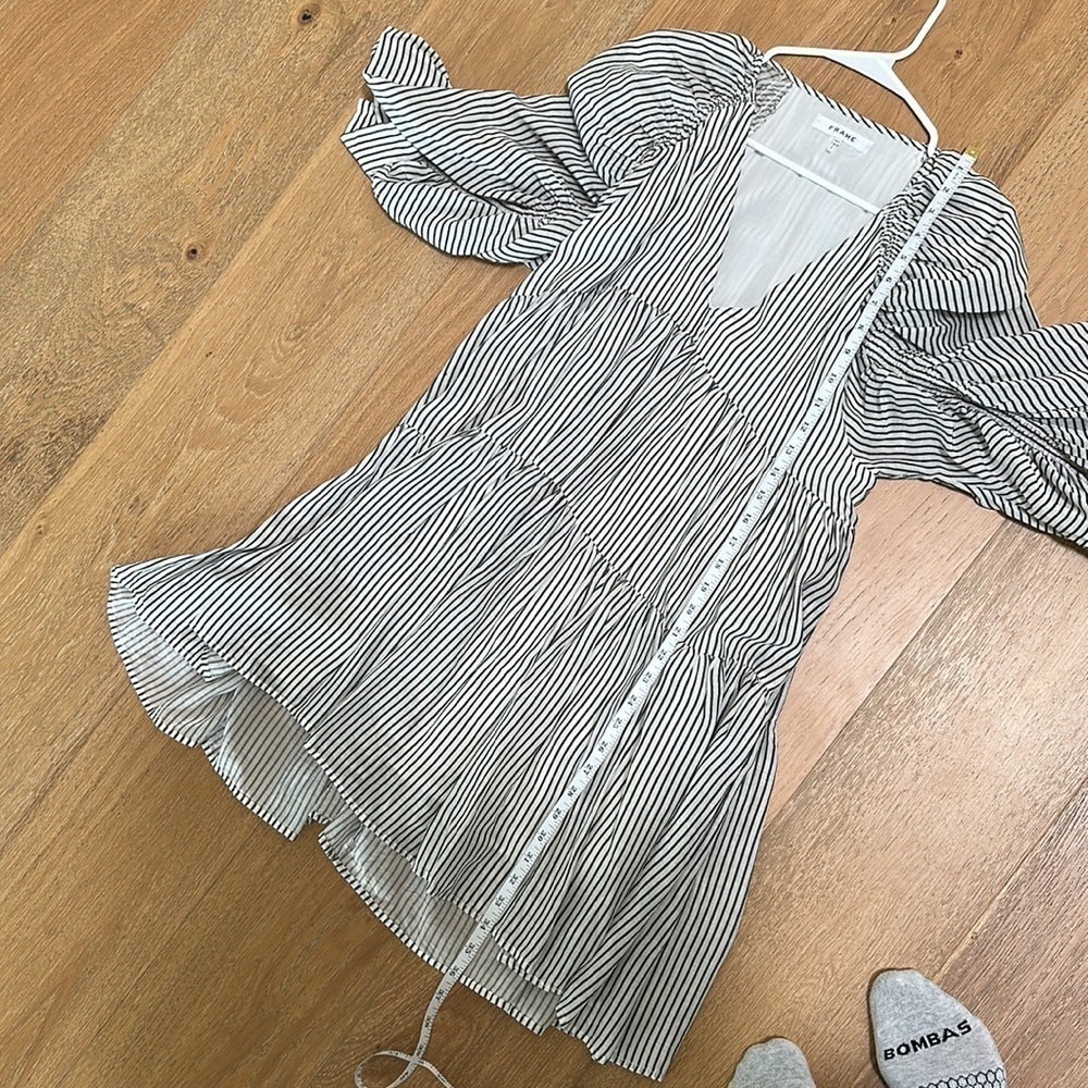Frame High Low Striped Dress Sz S - Picture 10 of 11